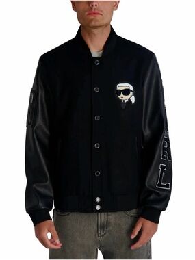 Karl Lagerfeld Patch Varsity Jacket